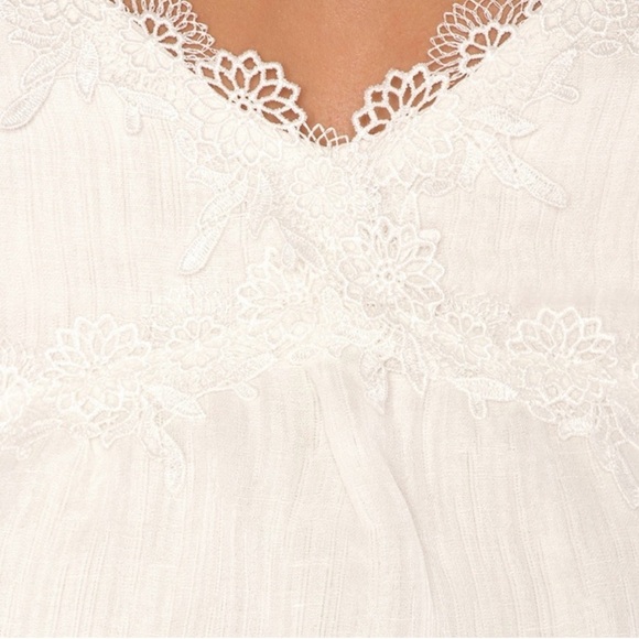 For love and lemons crema silk linen blend short mini babydoll dress - Picture 9 of 12